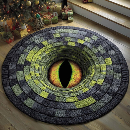 Lizard Eye Quilted Round Mat Living Room Decorations Christmas Gifts Ideas - Printvoro