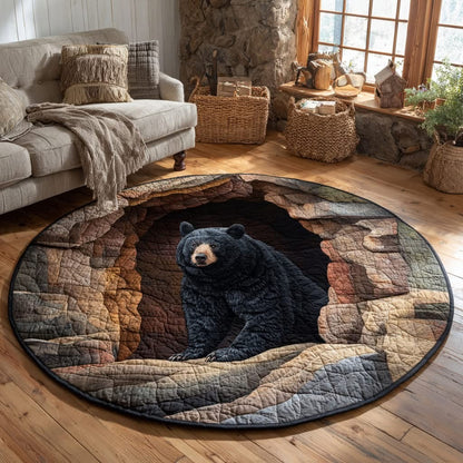 Wolf Forest Quilted Round Mat Living Room Decor Best Gifts For Wolf Lovers - Printvoro