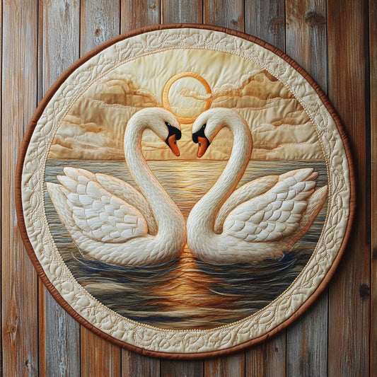 Hearts In Harmony Quilted Round Mat Home Decor Items Valentine's Day Gifts For Husband - Printvoro