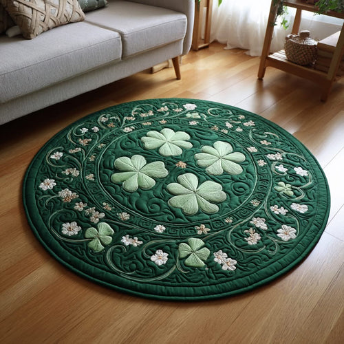 St Patrick's Day Quilted Round Mat Living Room Decor Ideas Best Gifts For Mom - Printvoro
