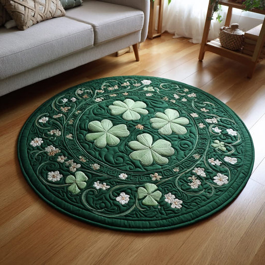 St Patrick's Day Quilted Round Mat Living Room Decor Ideas Best Gifts For Mom - Printvoro