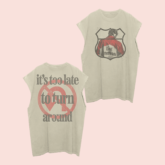 MGK Merch Lost Americana Tank Top It's Too Late To Turn Around Machine Gun Kelly Merch Fan Gift - Printvoro