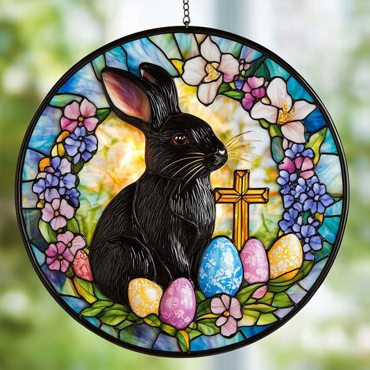 Sunlit Rabbit Suncatcher Spring Joy Window Hanging Home Decor Gift For Daughter - Pvr