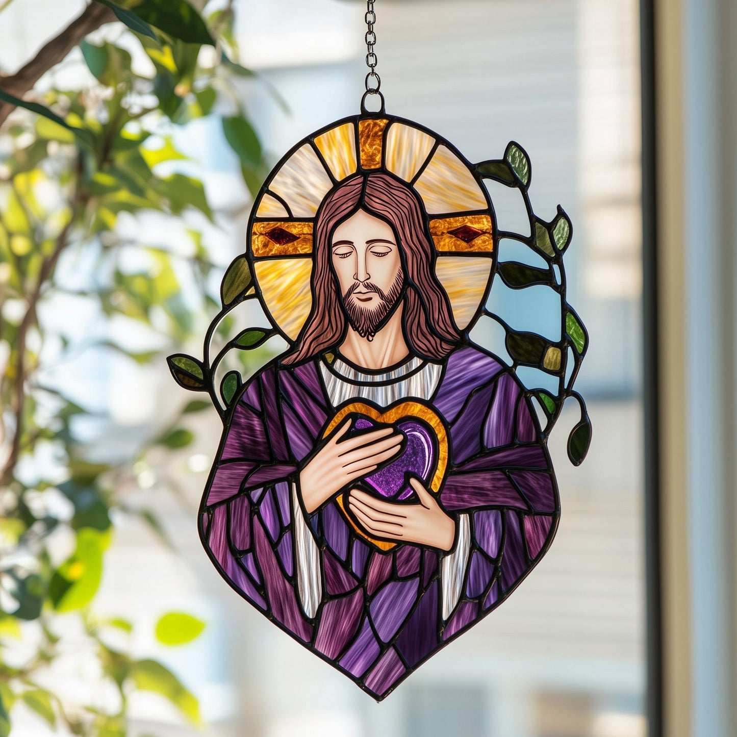 Christ Love Endures Suncatcher Enduring Love Window Hanging Home Decor Items Gift For Dad - Pvr