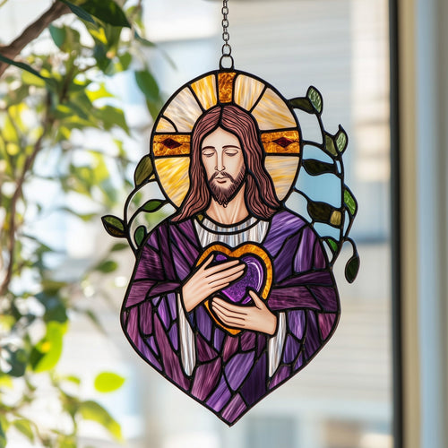 Christ Love Endures Suncatcher Enduring Love Window Hanging Home Decor Items Gift For Dad - Pvr