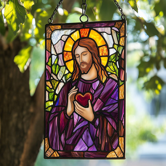 Christ Love Endures Suncatcher Window Hanging Home Decor Items Unique Gift For Mom - Pvr