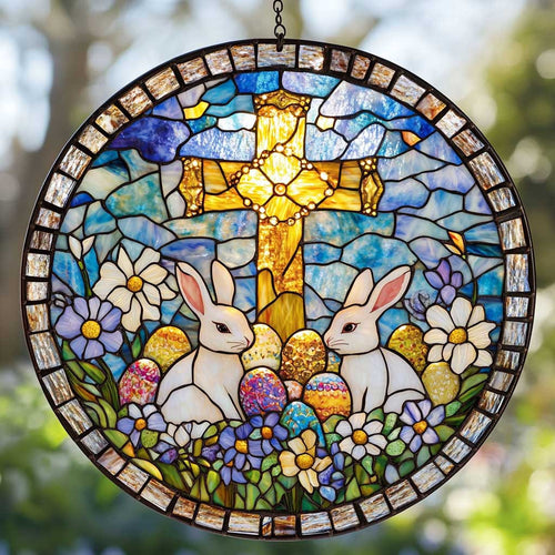 Easter Love Suncatcher Bunny & Egg Window Hanging Home Decor Rabbit Gift For Teacher - Pvr