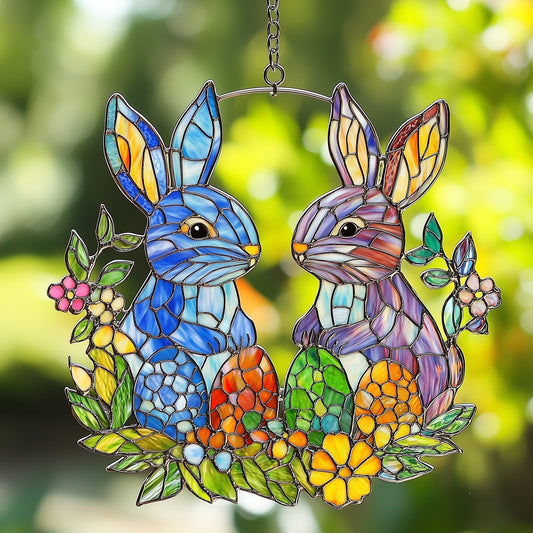 Eggstra Special Love Suncatcher Bunny & Egg Window Hanging Home Decor Gift For Daughter - Pvr