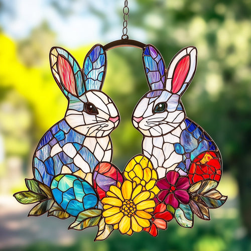 Eggstra Special Love Suncatcher Bunny & Egg Window Hanging Home Decor Gift For Mother - Pvr