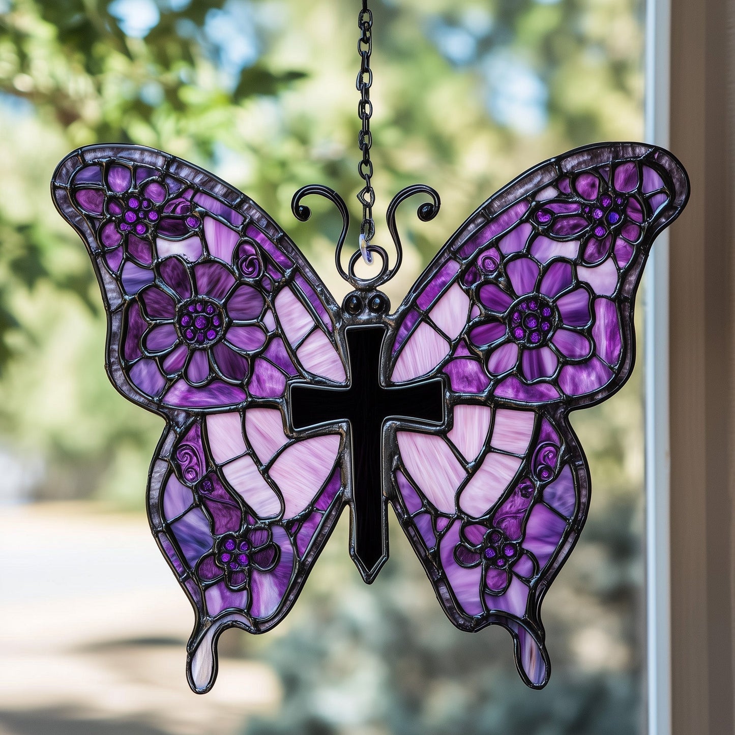 Faithful Sacrifice Suncatcher Forever Faith Window Hanging Home Decor Gift For Mother - Pvr