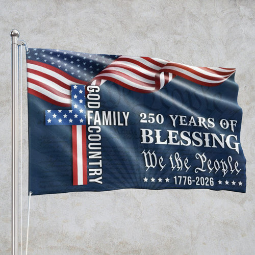 250 Years Of Blessing Baseball Cap Patriotic American Flag Cross Hat Gift For Him - Printvoro