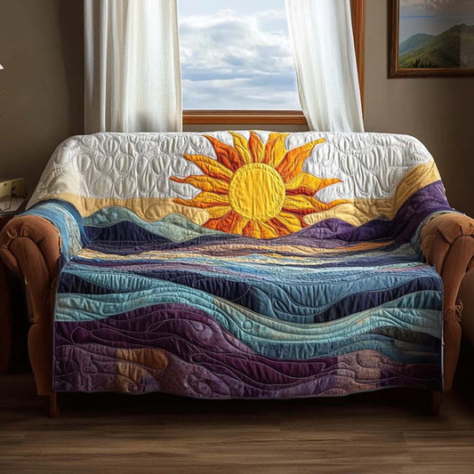 Artistic Horizon Quilted Sofa Cover Sun And Ocean Quilt Perfect Presents For Natural Lovers - Pvr