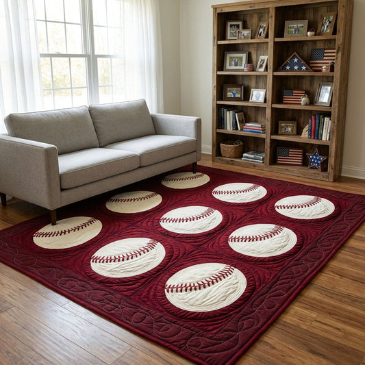 Rally Stripe Area Rug Vintage Sports Baseball Living Room Decor Unique Gift For Family - Printvoro