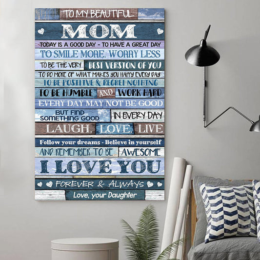 Happy Mother's Day Poster Cute Mother's Day Home Decorations Good Gifts For Mom - Pvr