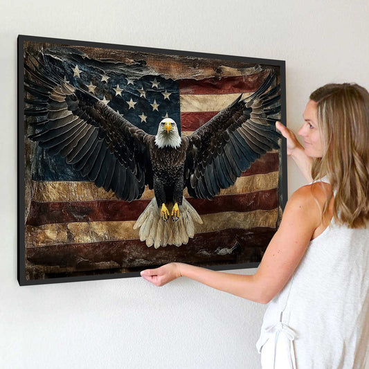 July 4th Eagle Poster Eagle Lovers Home Decor Unique Gift For Christians - Printvoro