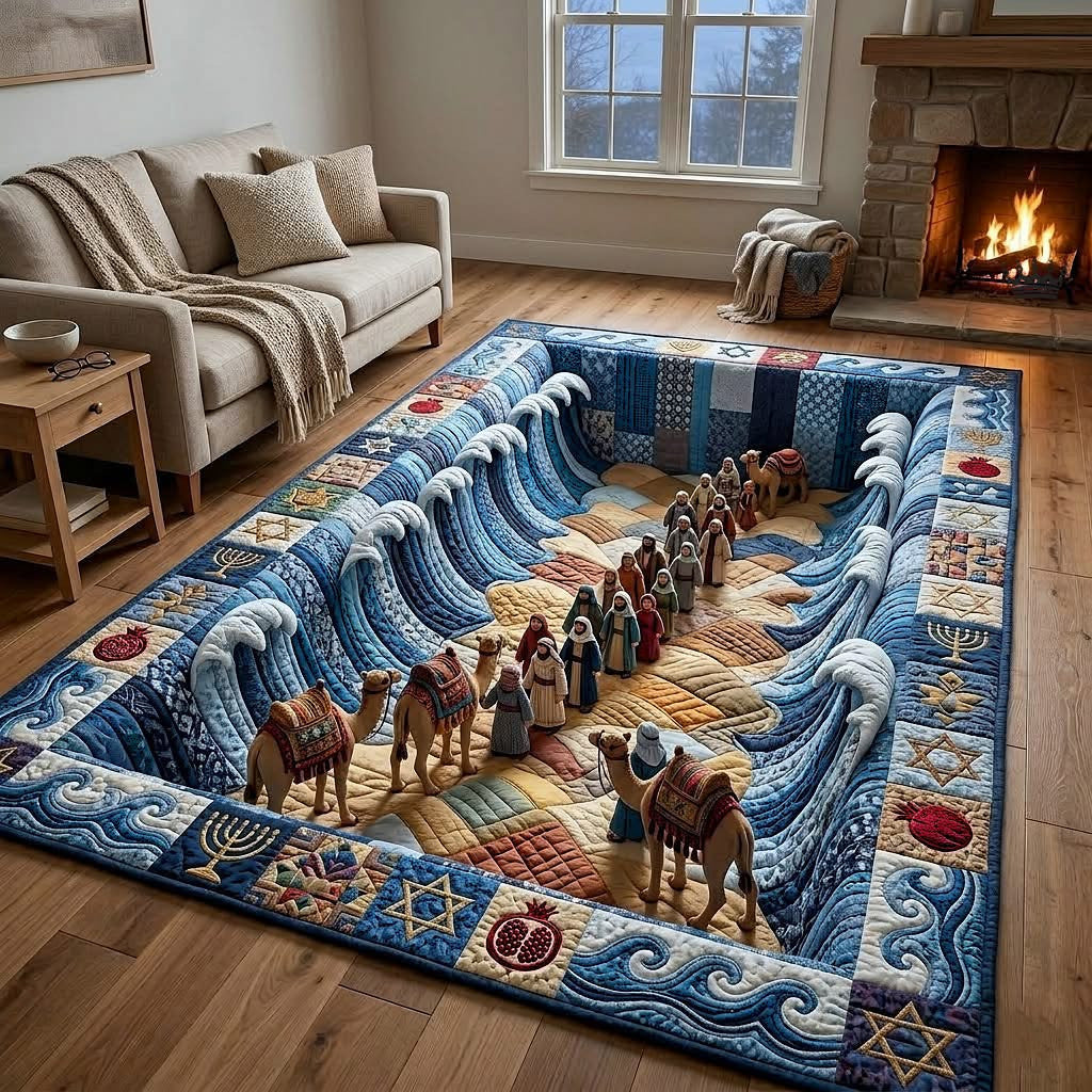 The Passover Seder Quilted Area Rug Holiday Home Decor Unique Gift For Grandma - Printvoro
