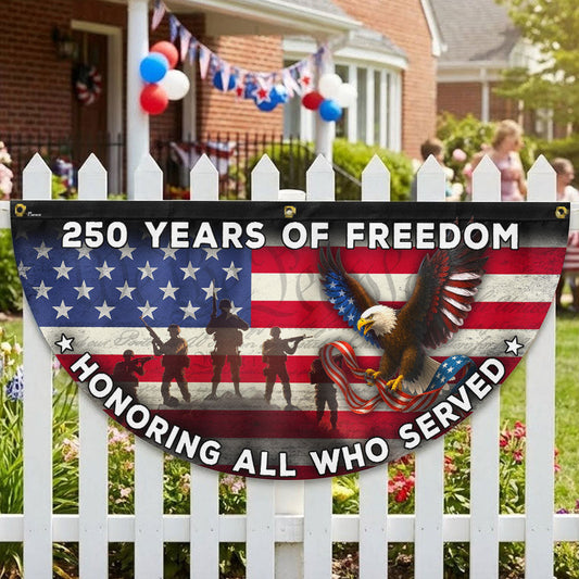 US Military Honoring All Who Served Fan Flag Veteran Day Merch Patriotic Decor - Printvoro