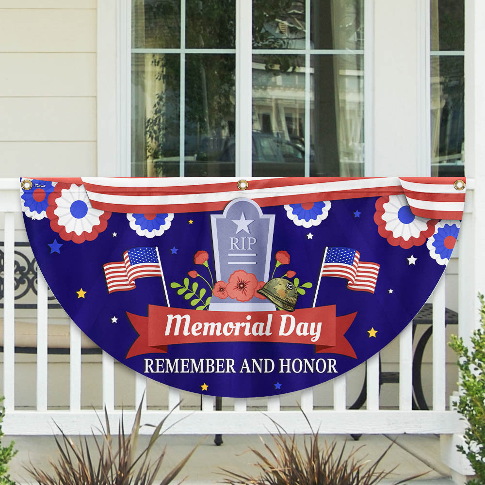 US Veterans Memorial Day Remember And Honor Fan Flag Independence Day Merch Patriotic Decor - Printvoro
