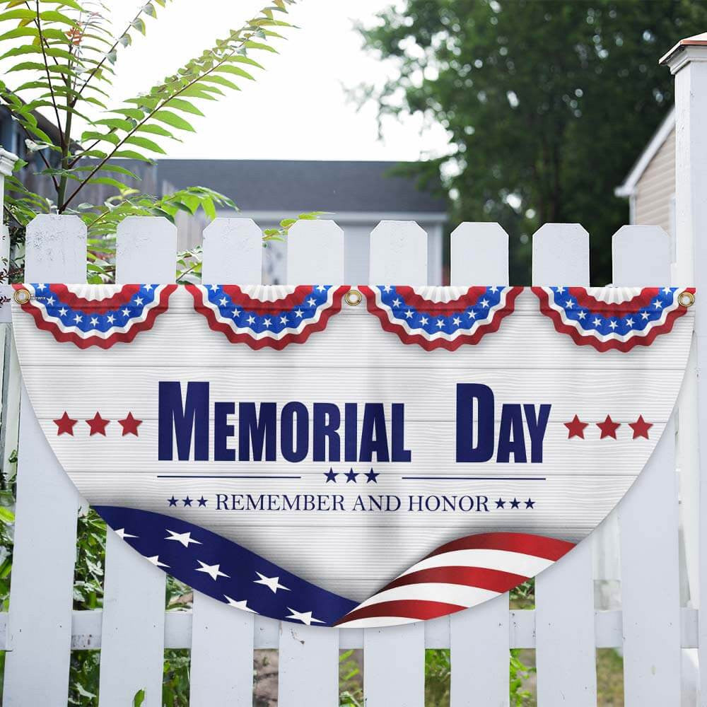 US Veterans Remember And Honor Fan Flag Memorial Day Merch 1776 2026 Decor - Printvoro