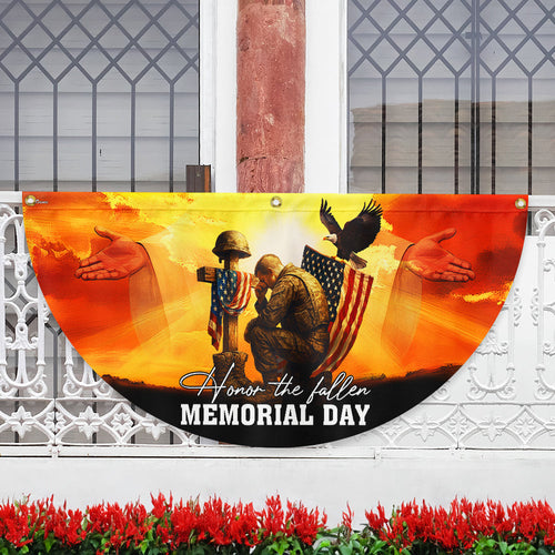 US Military Honor The Fallen Memorial Day Fan Flag 4Th Of July Merch 250Th Anniversary Decor - Printvoro