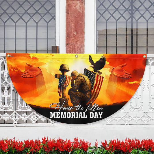US Military Honor The Fallen Memorial Day Fan Flag 4Th Of July Merch 250Th Anniversary Decor - Printvoro