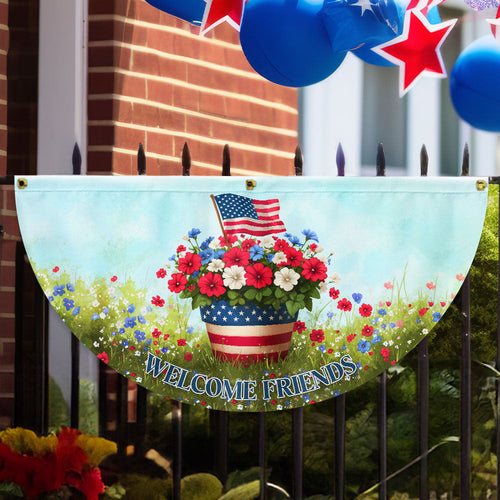 Welcome Friend Fan Flag America 250Th Anniversary Decor Gift Ideas For Mom - Printvoro