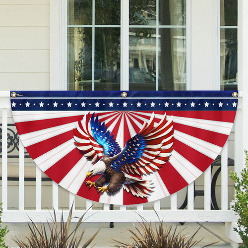 Patriotic Eagle 4th Of July Fan Flag USA 250Th Anniversary Decor Gift For Men - Printvoro