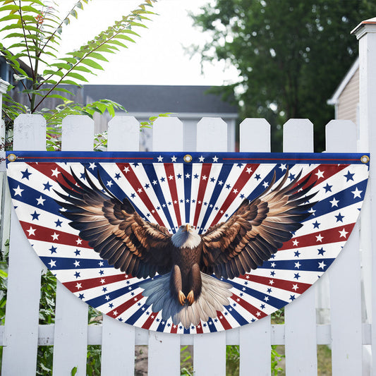 Patriotic Eagle 4th Of July Fan Flag Independence Day 2026 Flag Decor Gift For Him - Printvoro