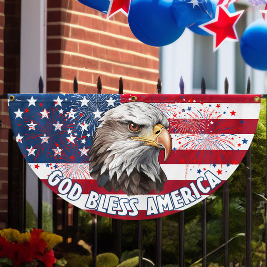 God Bless America Fan Flag Independence Day Outdoor Decor Best Gift For Him - Printvoro