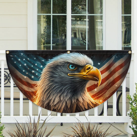 Eagle American Fan Flag 4th Of July Independence Day Outdoor Decor Gift For Son - Printvoro