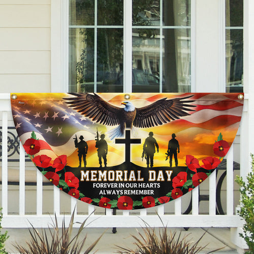 US Military Forever In Our Heart Flag Independence Day Merch Patriotic Decor - Printvoro