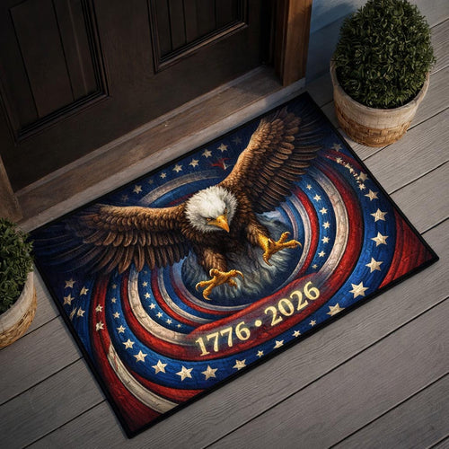Patriot Legacy Eagle Doormat Patriotic American Flag Bald Eagle Decor Gift For Her - Printvoro