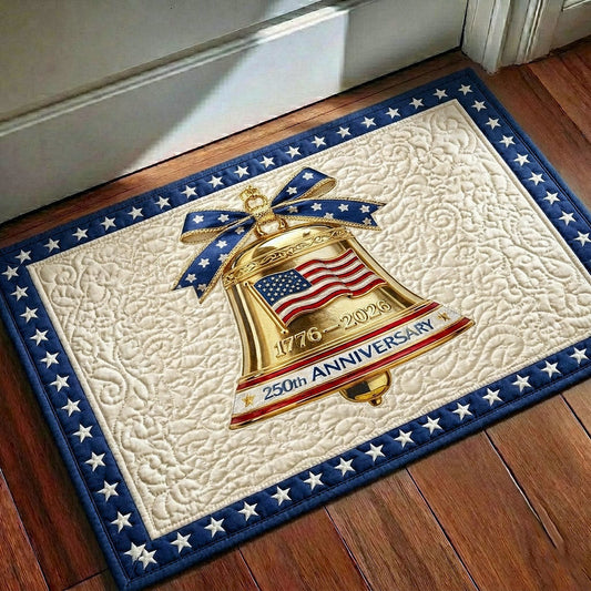 Liberty Bell Doormat USA Flag Patriotic Decor 1776–2026 Independence Decor Gift For Dad - Printvoro