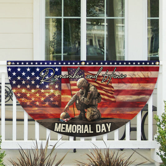 US Remember And Honor Memorial Day Fan Flag Independence Day Merch 4Th Of July Decor - Printvoro