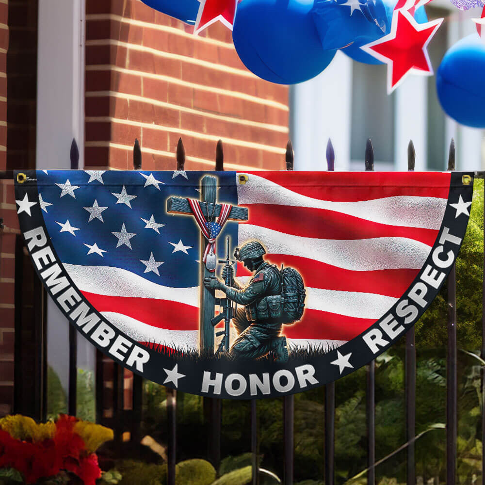 US Veterans Stand For The Flag Veteran Christian Cross Memorial Day Fan Flag Patriotic Gifts - Printvoro