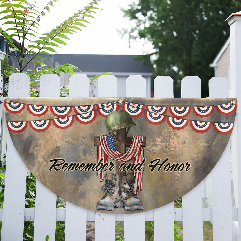 US Veteran Remember And Honor Fan Flag Memorial Day 1776 2026 Decor - Printvoro