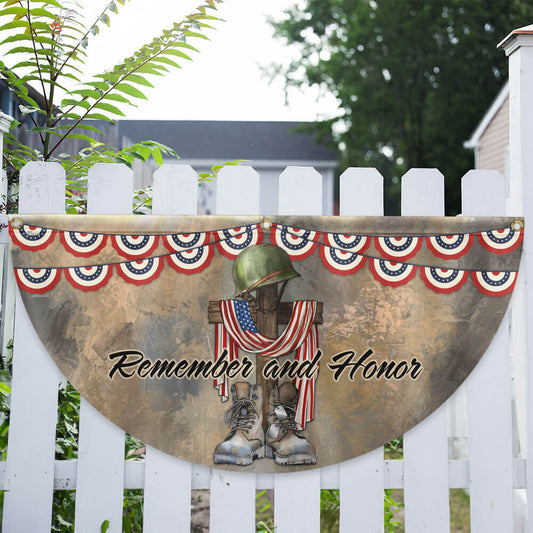 US Veteran Remember And Honor Fan Flag Memorial Day 1776 2026 Decor - Printvoro
