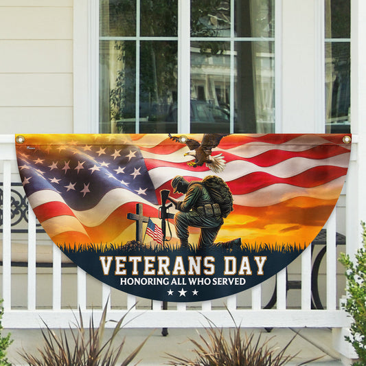 Veterans Day Flag Honoring All Who Served Fan Flag Patriotic Gifts For Husband - Printvoro