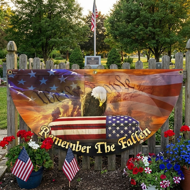 Veterans Memorial Day Flag Remember The Fallen Fan Flag Gift For Father - Printvoro