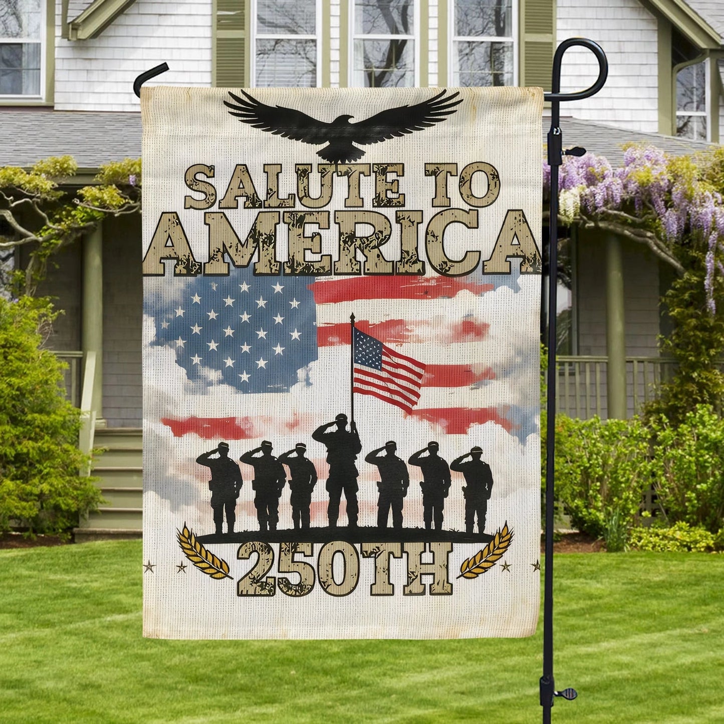 USA 250 Years Strong Flag 4Th Of July Outdoor Home Decorations - Pvr