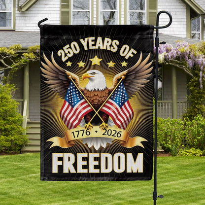USA 250 Years Strong Flag Liberty Endures Patriotic Holiday Home Decor - Pvr