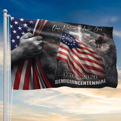 America 250Th Anniversary Flag One Nation Under God Decor Gift For Men - Printvoro