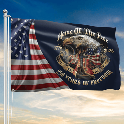 USA 250 Years Of Freedom Flag 1776 2026 American Flag Decor Fourth Of July Gifts - Printvoro