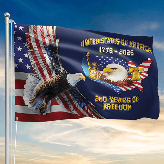 USA 250 Years Of Freedom Flag 1776 2026 USA Independence Yard Sign Mother's Day Gift - Printvoro