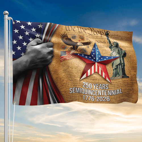 USA 250 Years Of Independence 1776 2026 We The People USA Freedom Banner Gift for Mom - Printvoro