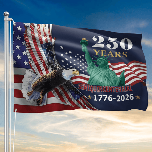 USA 250Th Anniversary Flag 1776 2026 Patriotic American Flag Decor Gift For Him - Printvoro