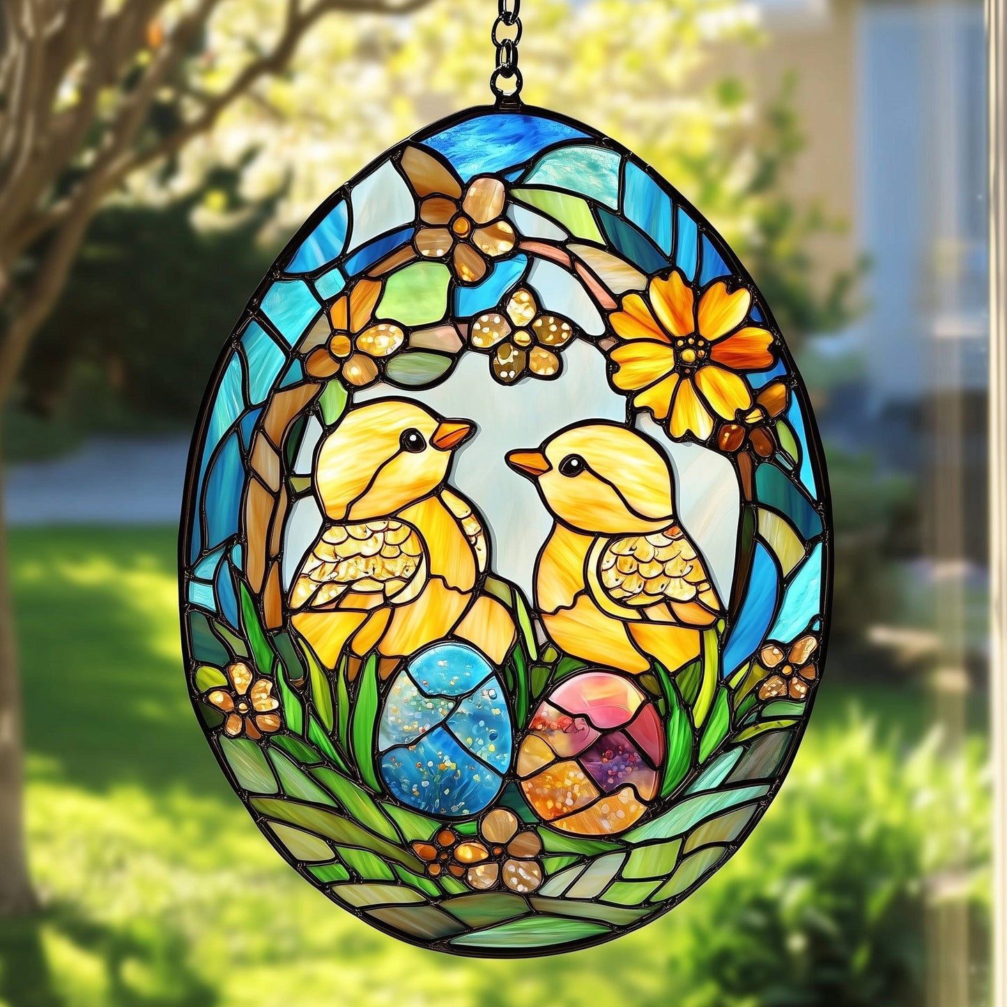 Easter Chick Egg Suncatcher Happy Easter Decorations Easter Gifts For Women - Pvr
