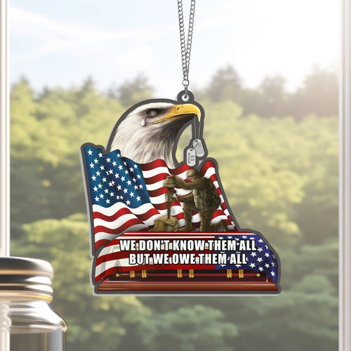 Veterans We Owe Them All Suncatcher Hanging Memorial Veterans Day Decor Gift Ideas - Printvoro