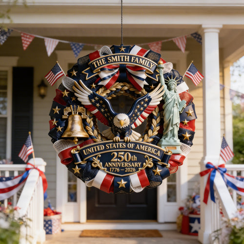 Personalized Patriotic 4th of July Wood Sign United States Of America Decor Gift Ideas - Printvoro