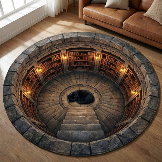 Deep Cellar Round Mat Cottagecore Home Decor New Home Gifts For Cat Lovers - Printvoro
